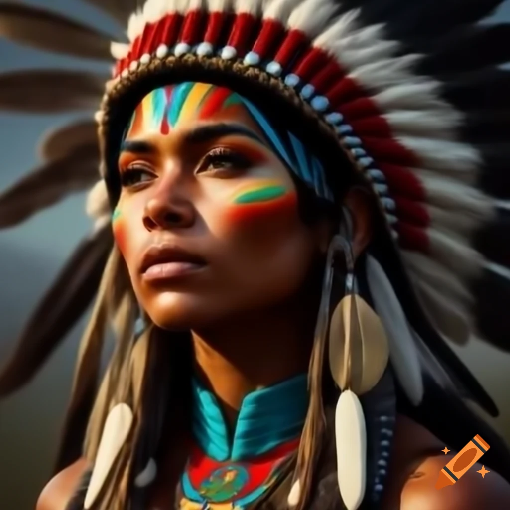 Portrait of a native Afro American woman