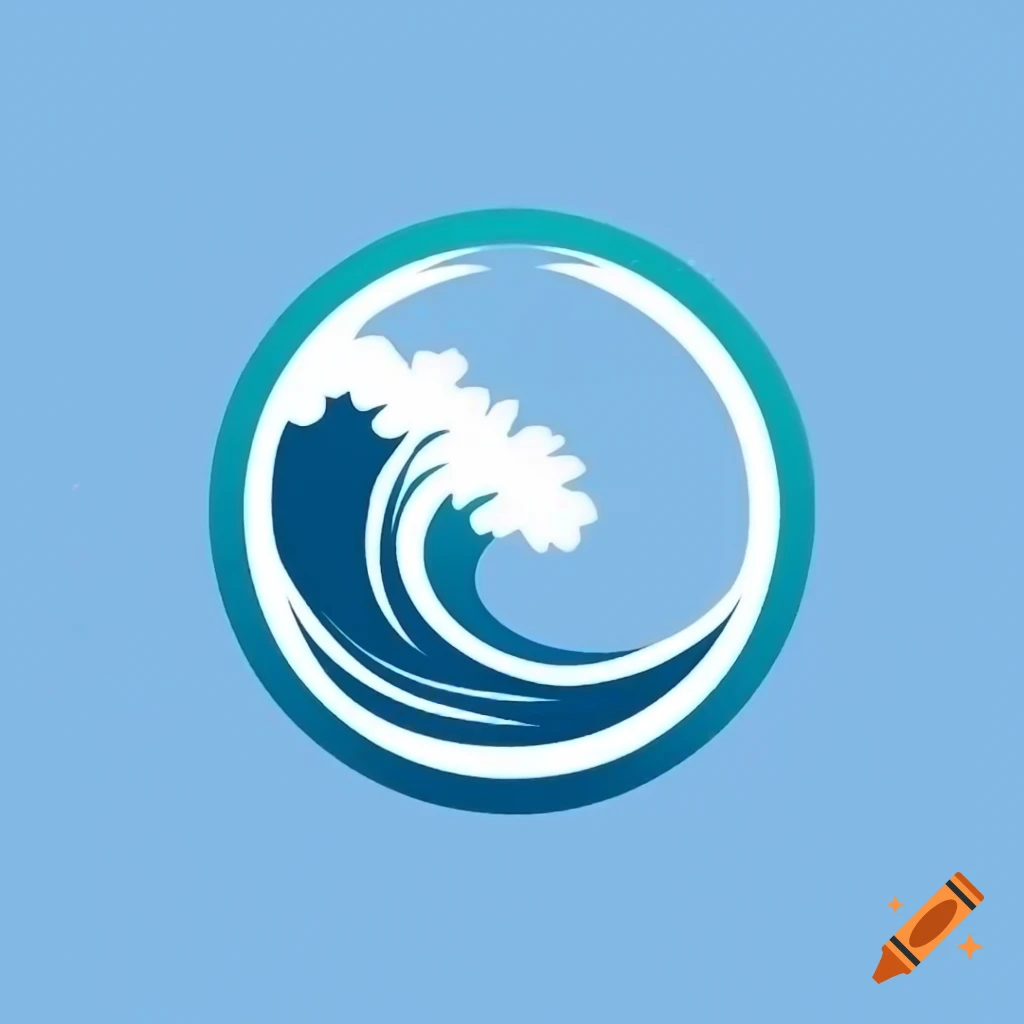 Digital logo design representing tsunami
