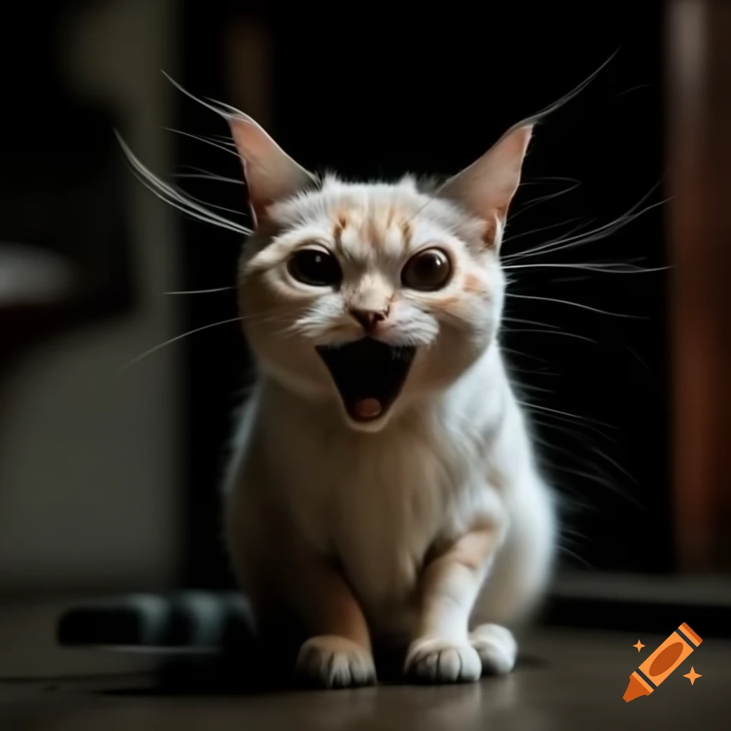 Cat with a devilish appearance
