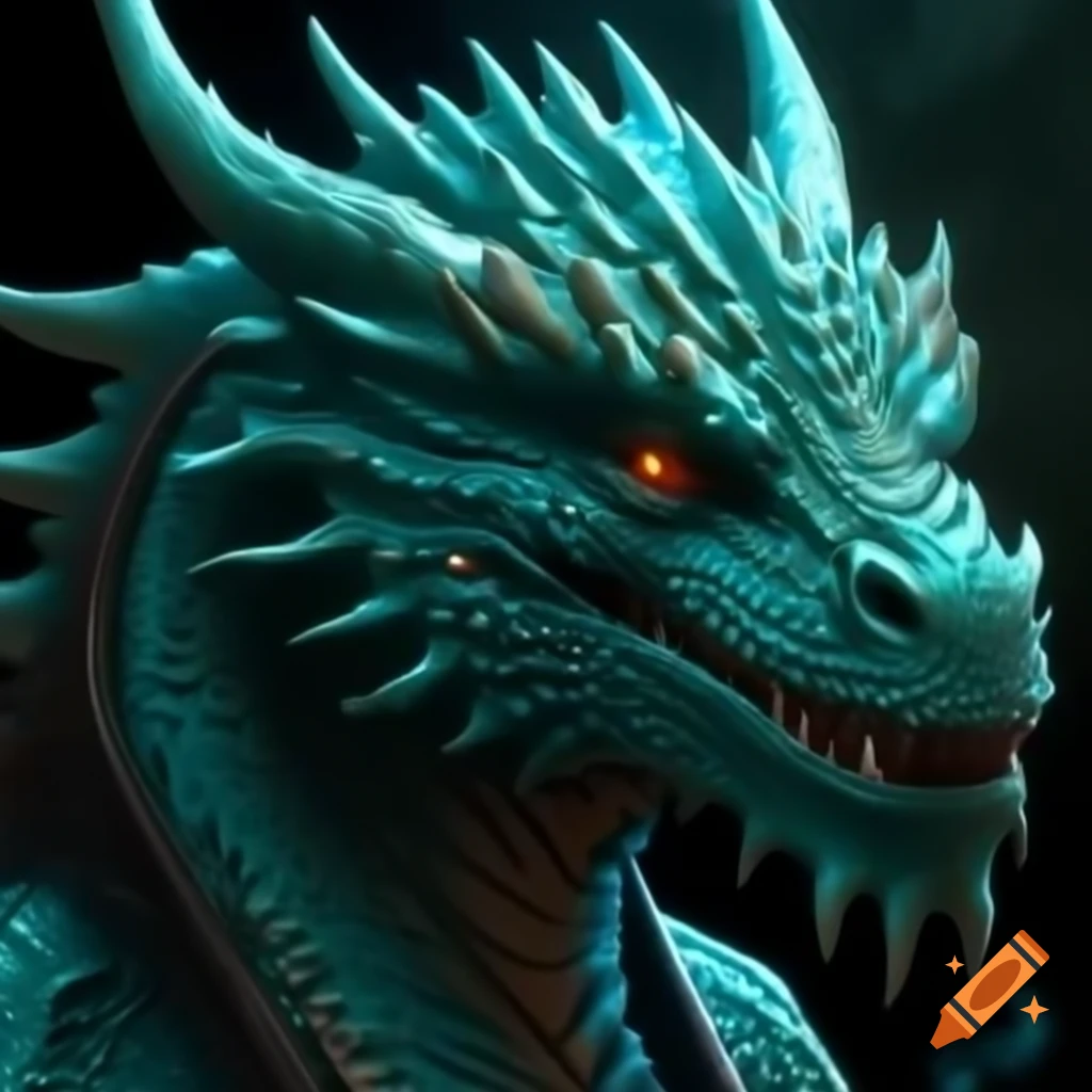 Teal dragonborn character concept