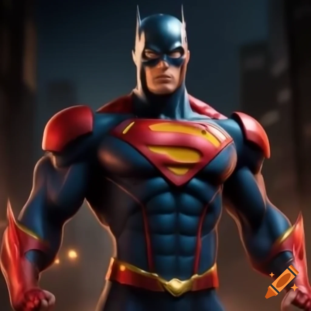 Superhero character in dynamic pose