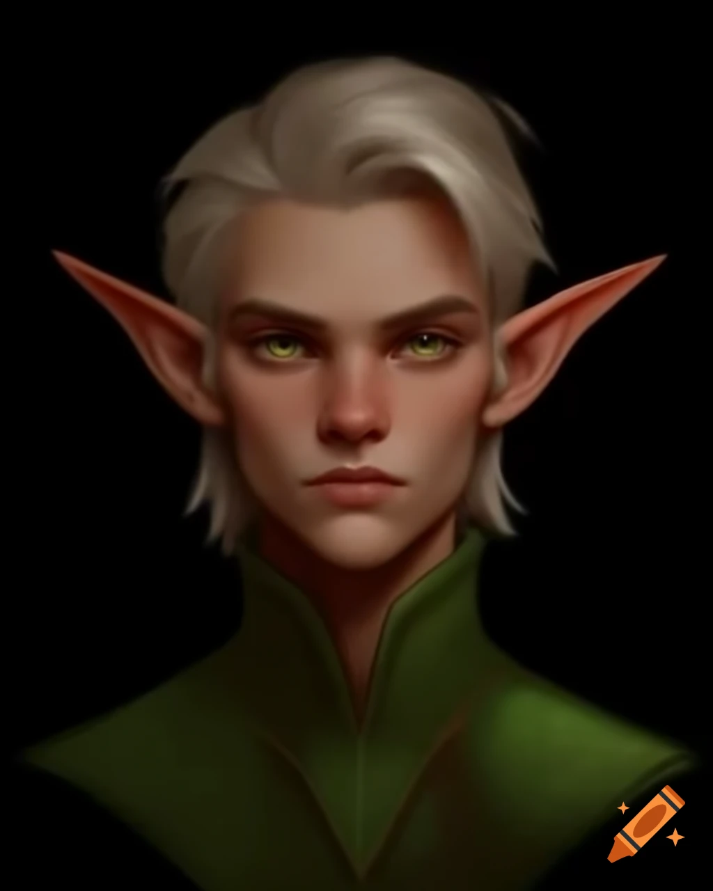 Tall elf with captivating eyes and handsome features