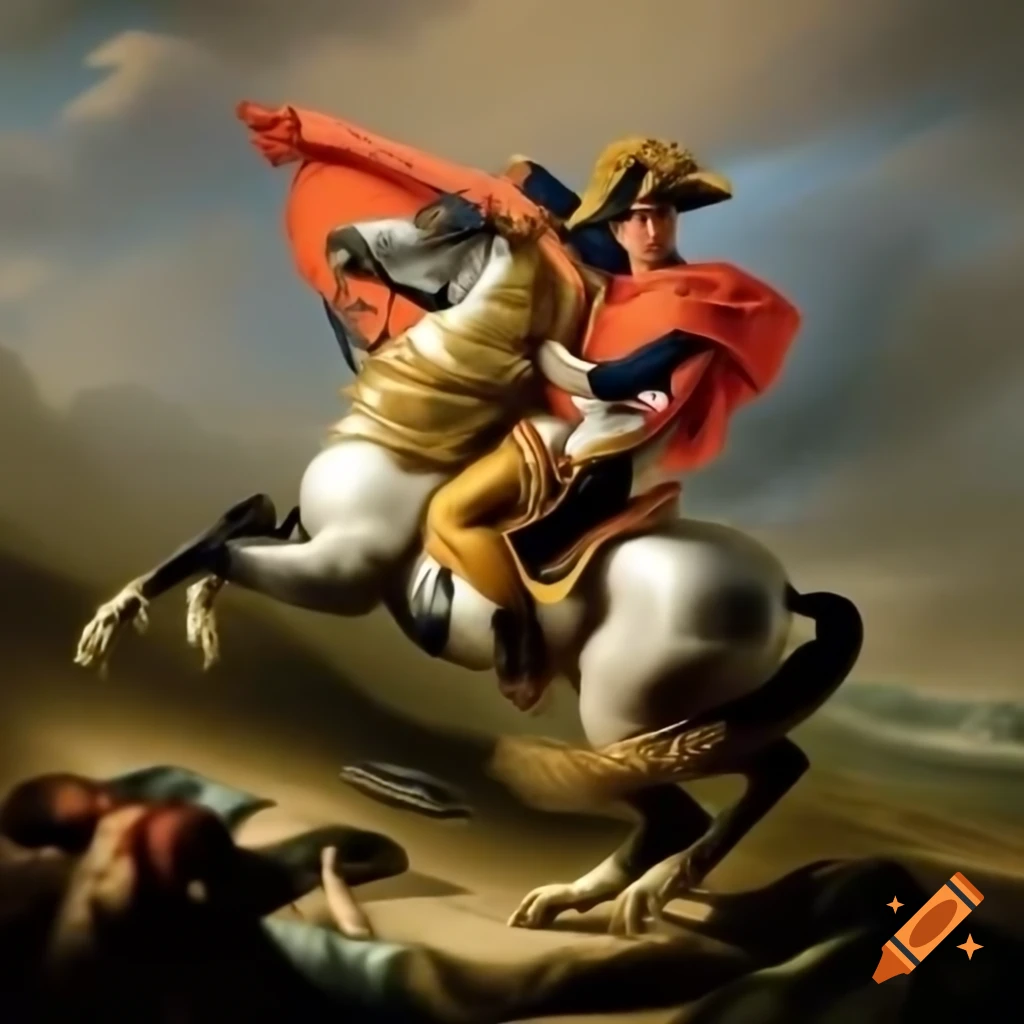 Historical illustration of Napoleon Bonaparte in conflict with Great Britain
