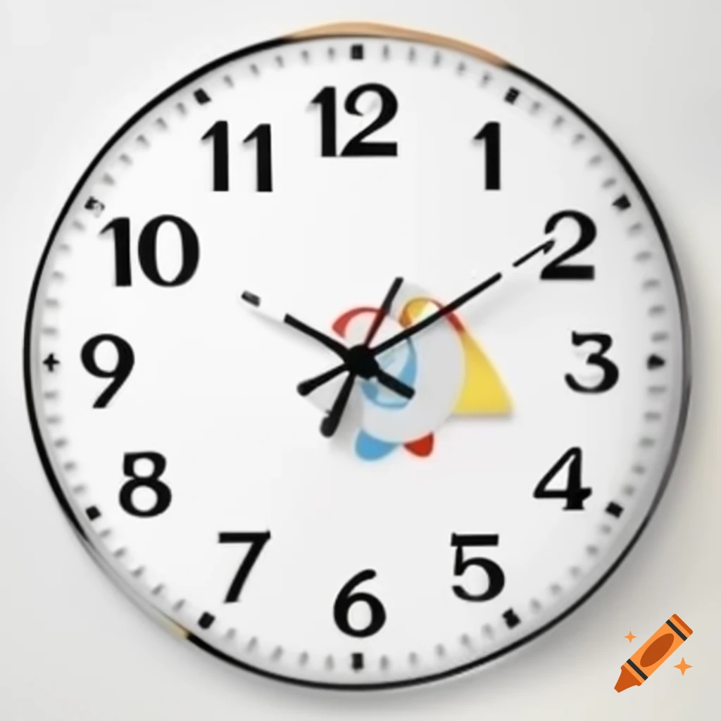 Analog wall clock designed for children