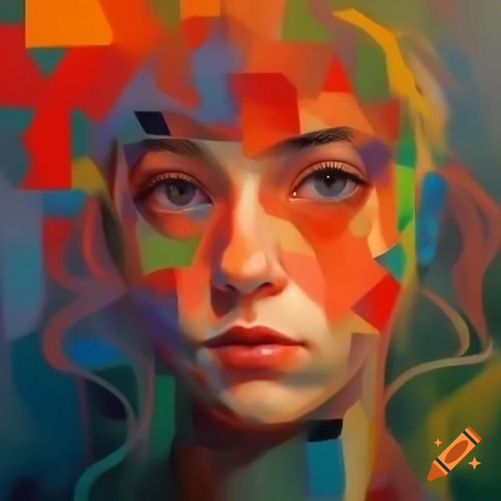Abstract representation of girlhood struggles and toxic masculinity