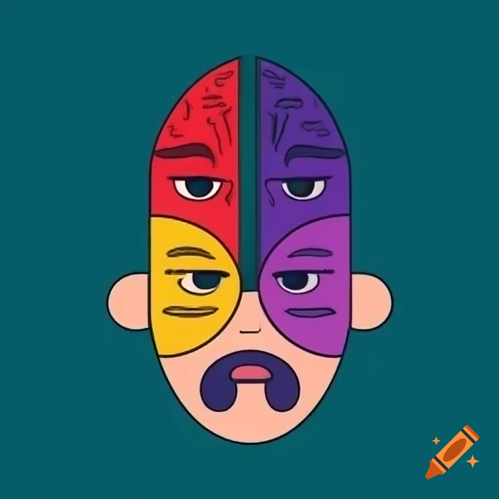 Abstract face representing radical concepts