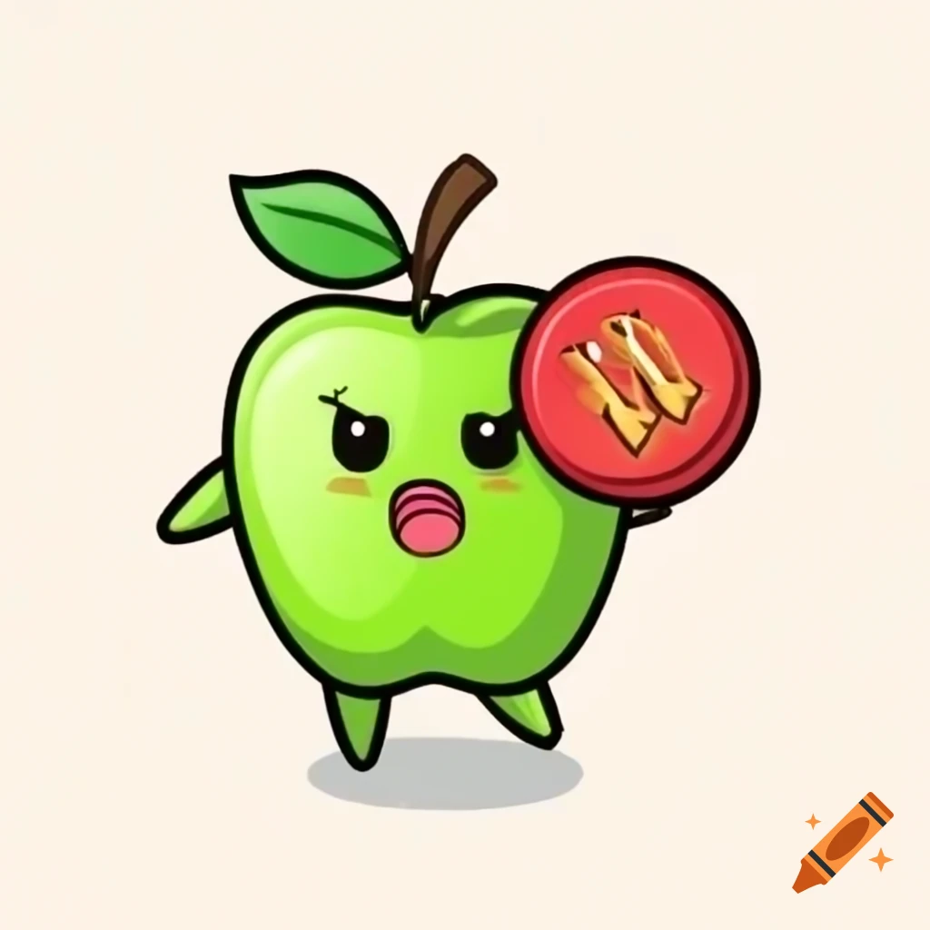 Fun scene of people engaging in an apple fight