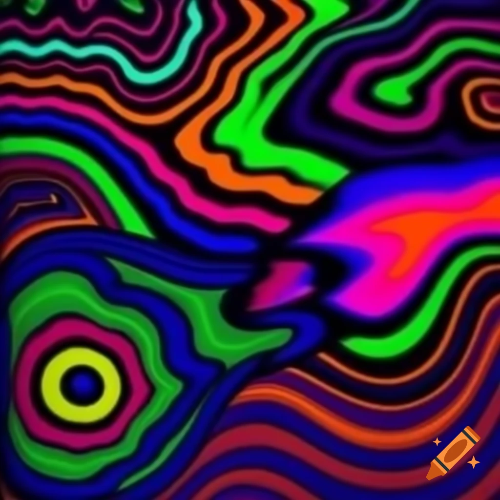 Colorful trippy abstract background