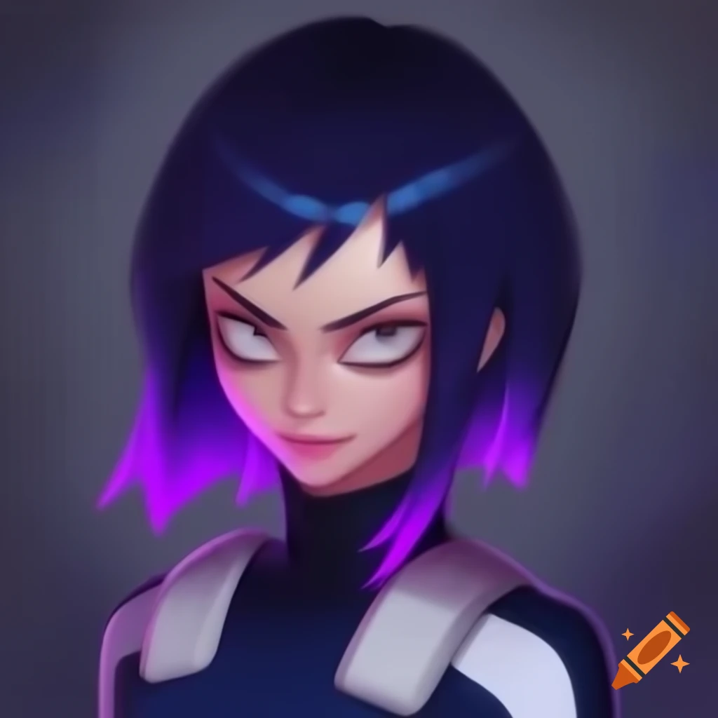 Original character design of female My Hero Academia villain in anime style