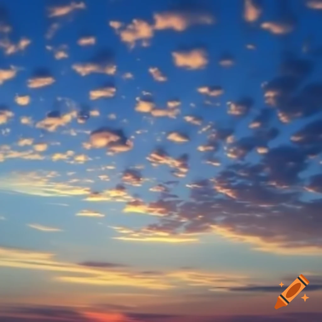 Vast clear sky with soft clouds