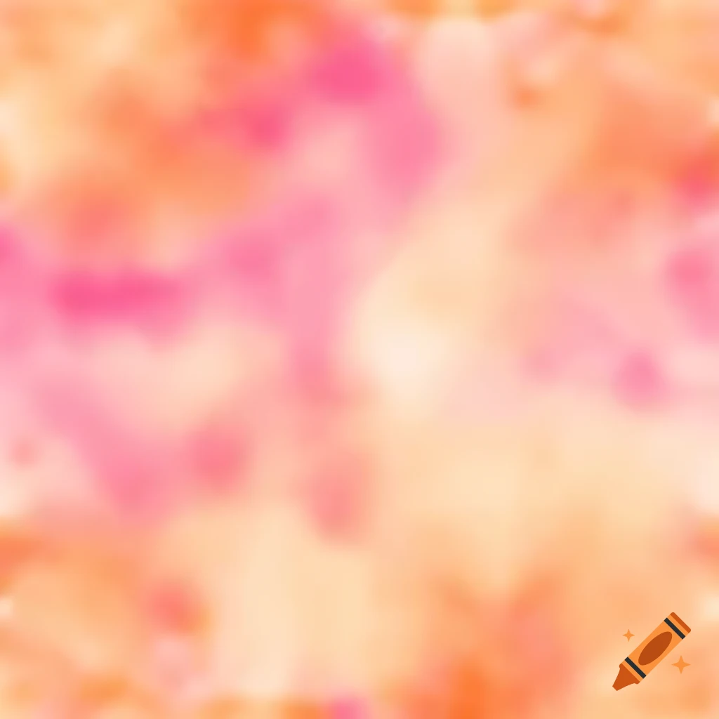 Orange pink watercolor wallpaper in tie-dye cloudy style