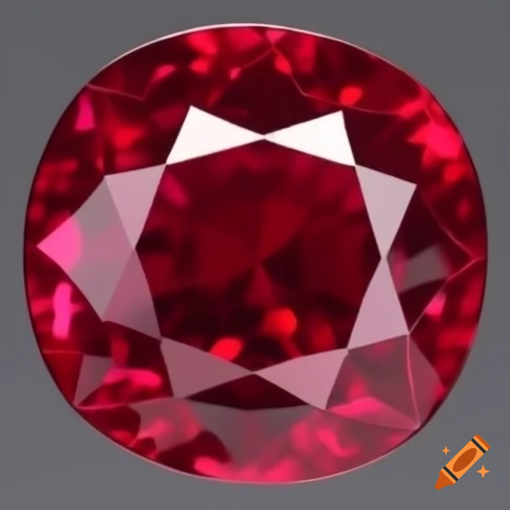 Burmese ruby gemstone showcasing deep red color