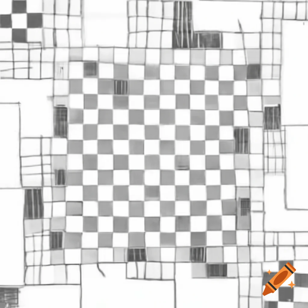 Checkered battleground with light and dark pieces for strategic chess match