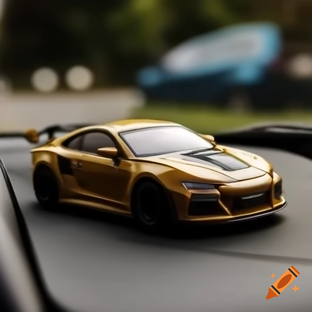 Detailed precision miniature car model mirroring full-scale design
