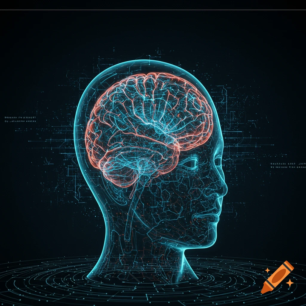 AI-generated LinkedIn banner representing neuroengineering research between EPFL and Stanford, focusing on BCI/AI for neuro.