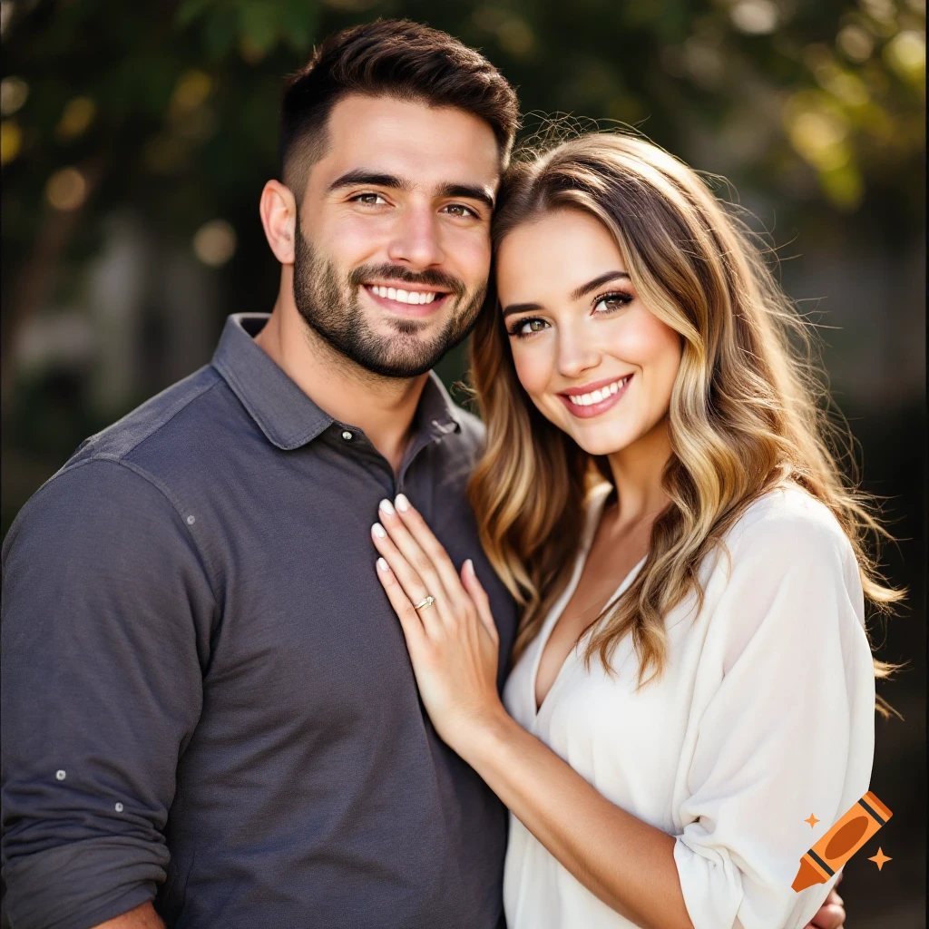 young couple engagement