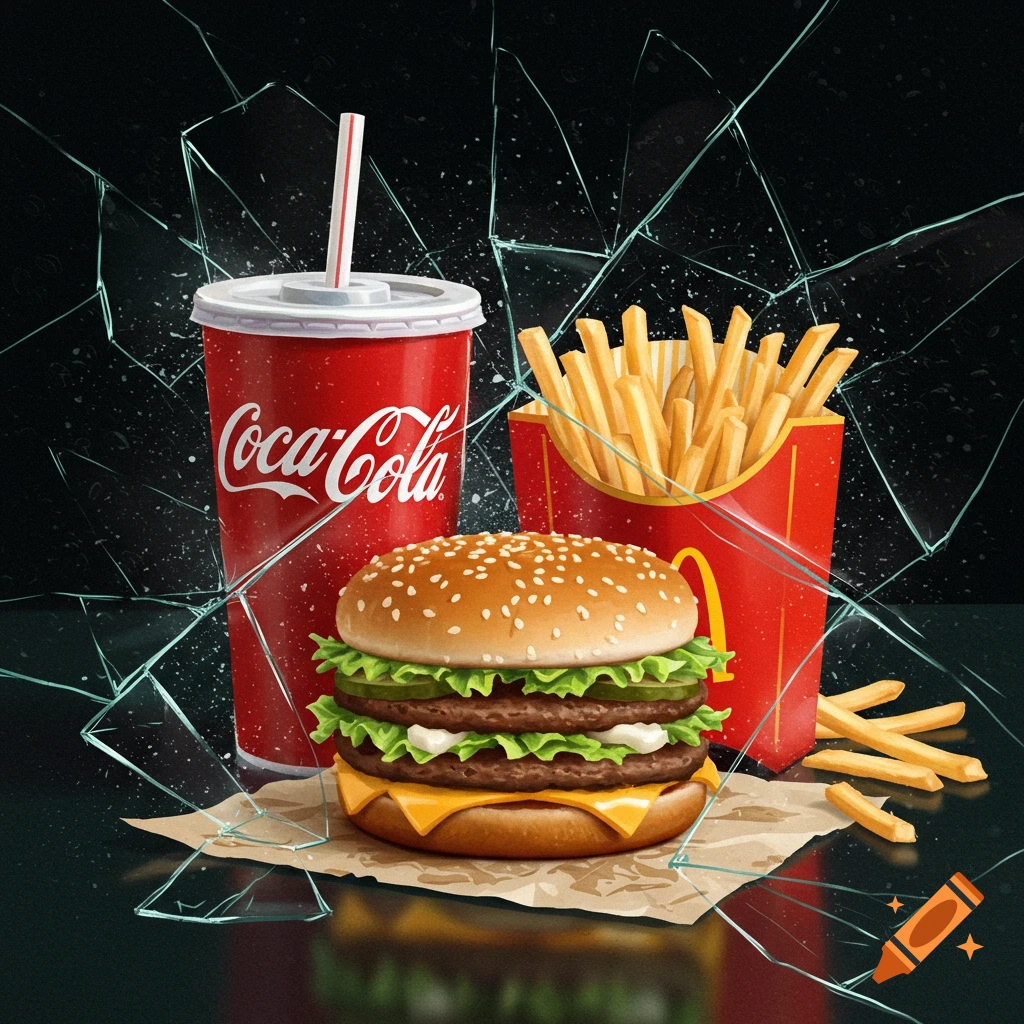 McDonald’s order with broken glass