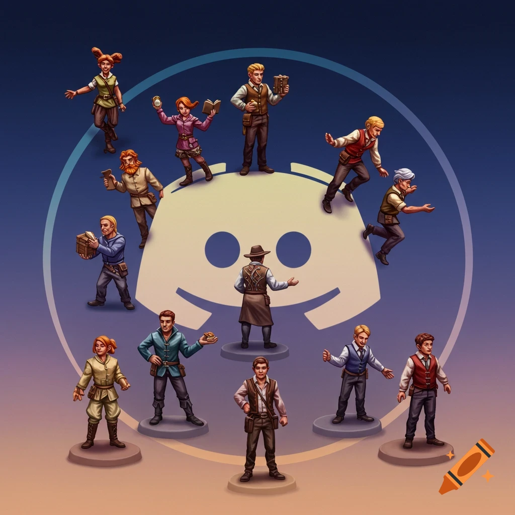 Discord server icon featuring miniature figure painting