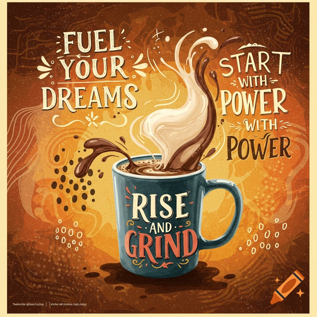 Motivational coffee poster