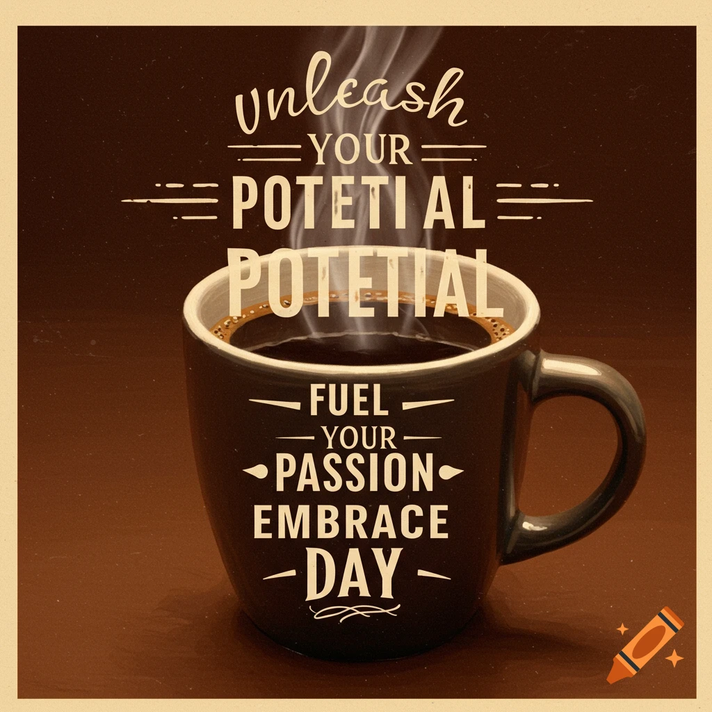 Motivational coffee poster
