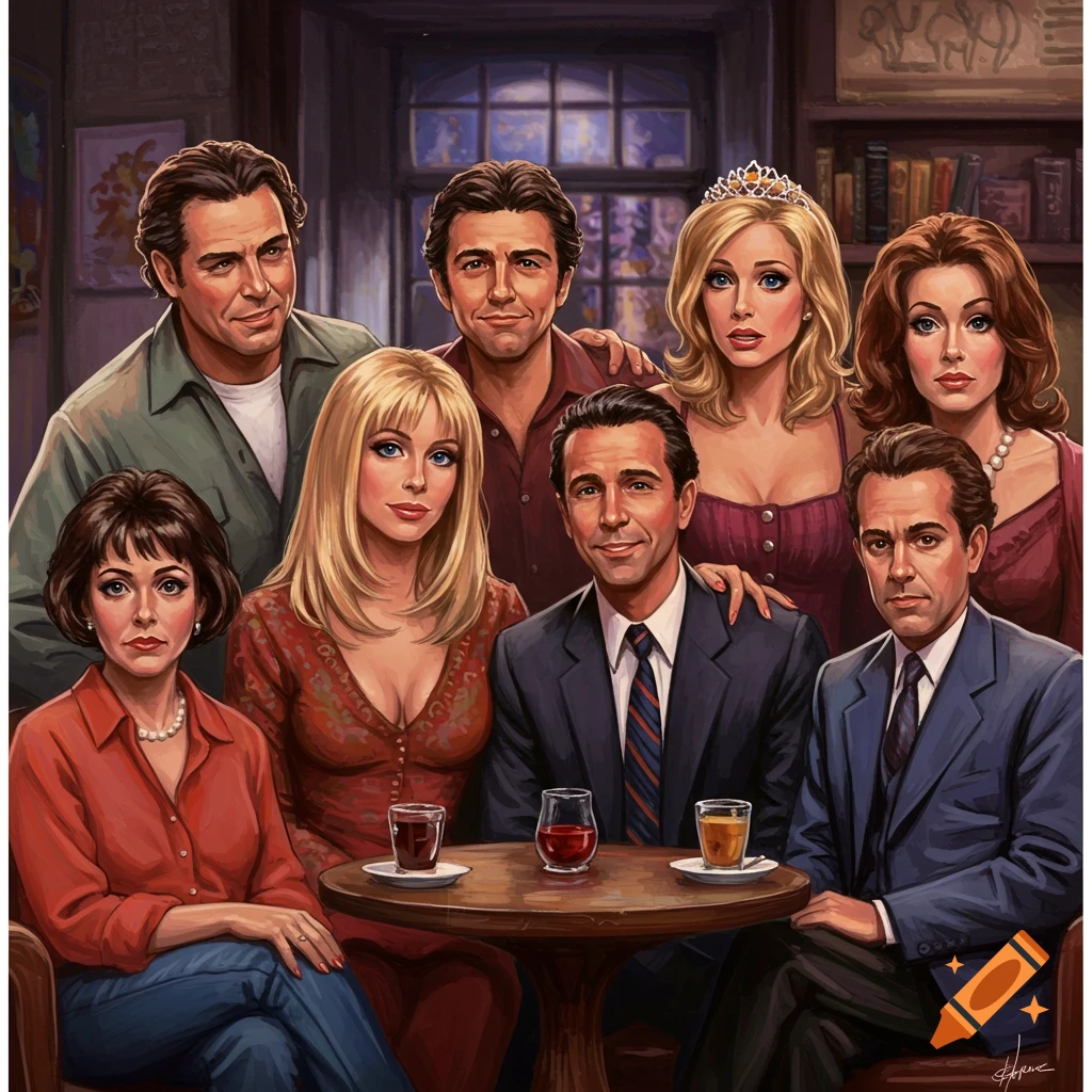 Characters inspired by 'Friends', 'WKRP In Cincinnati', and princess comedies