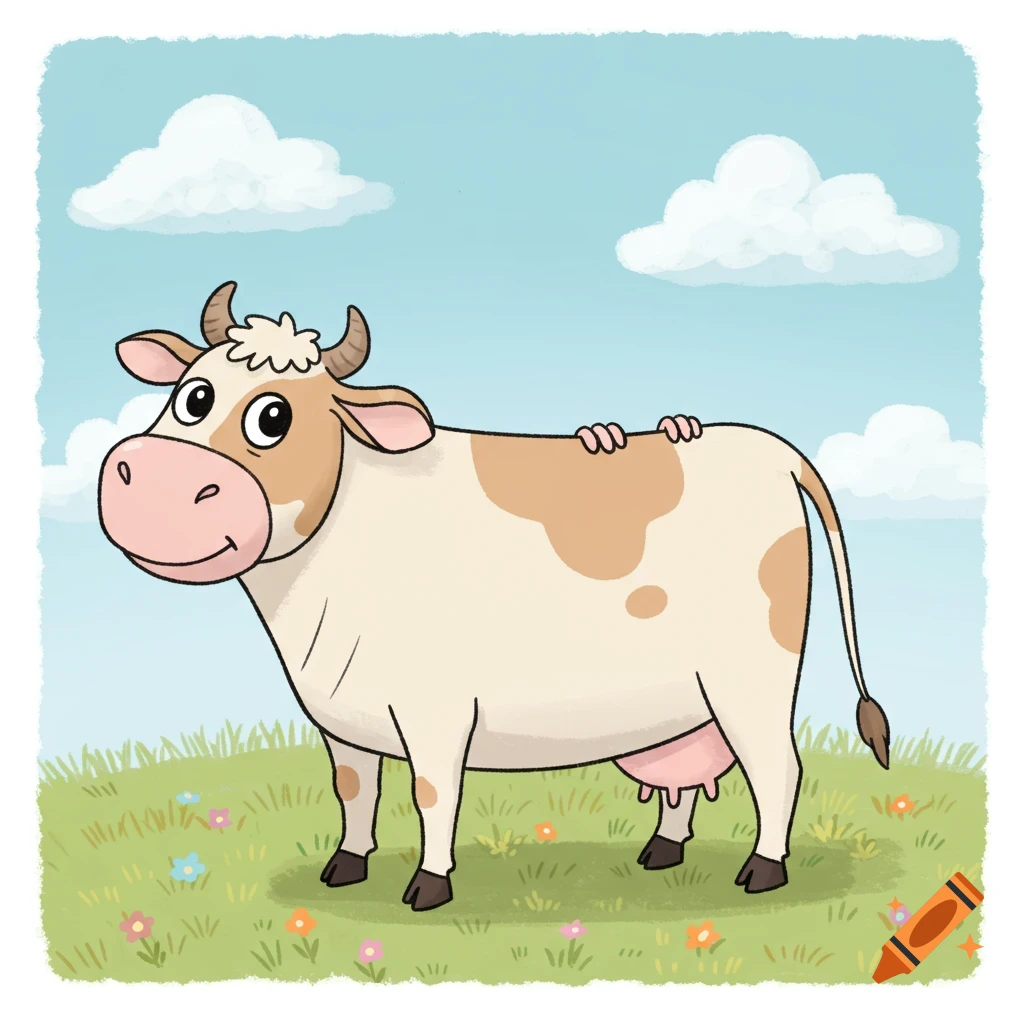 Clipart of hands stealing a cow
