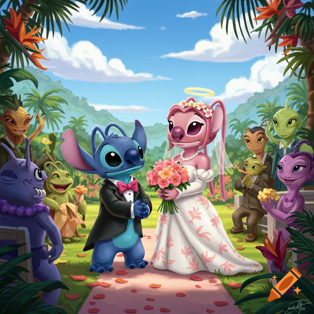 Stitch and Angel wedding