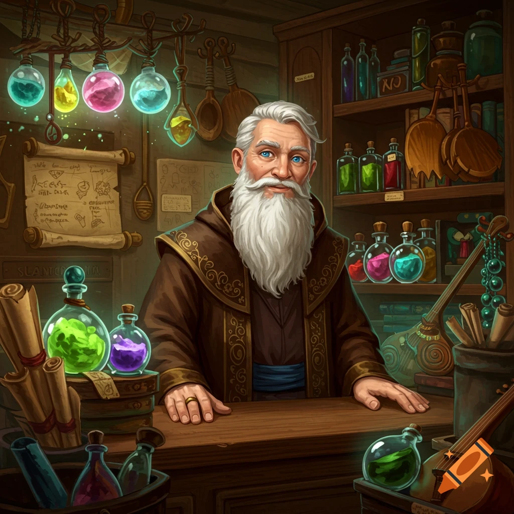 Magical shop owner