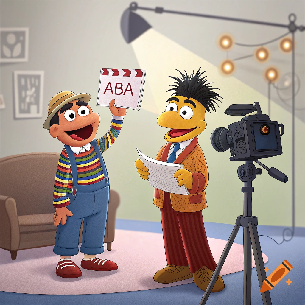Aba and Preach as Ernie and Bert
