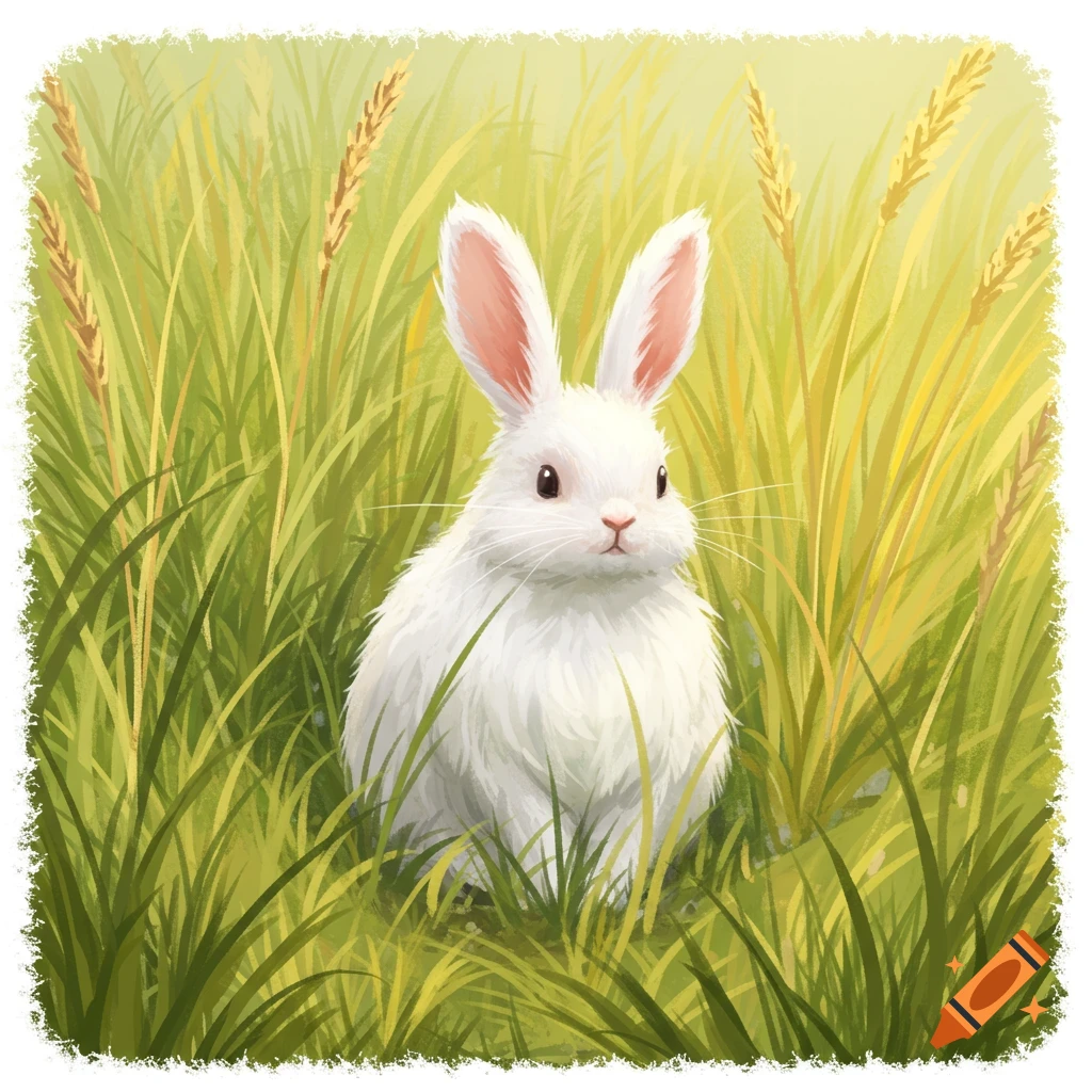 Bunny in tall grass