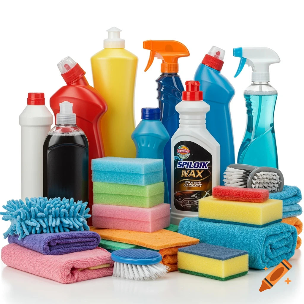 Household and car cleaning supplies