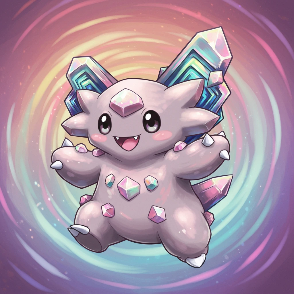 Bismuth as a Pokemon illustration