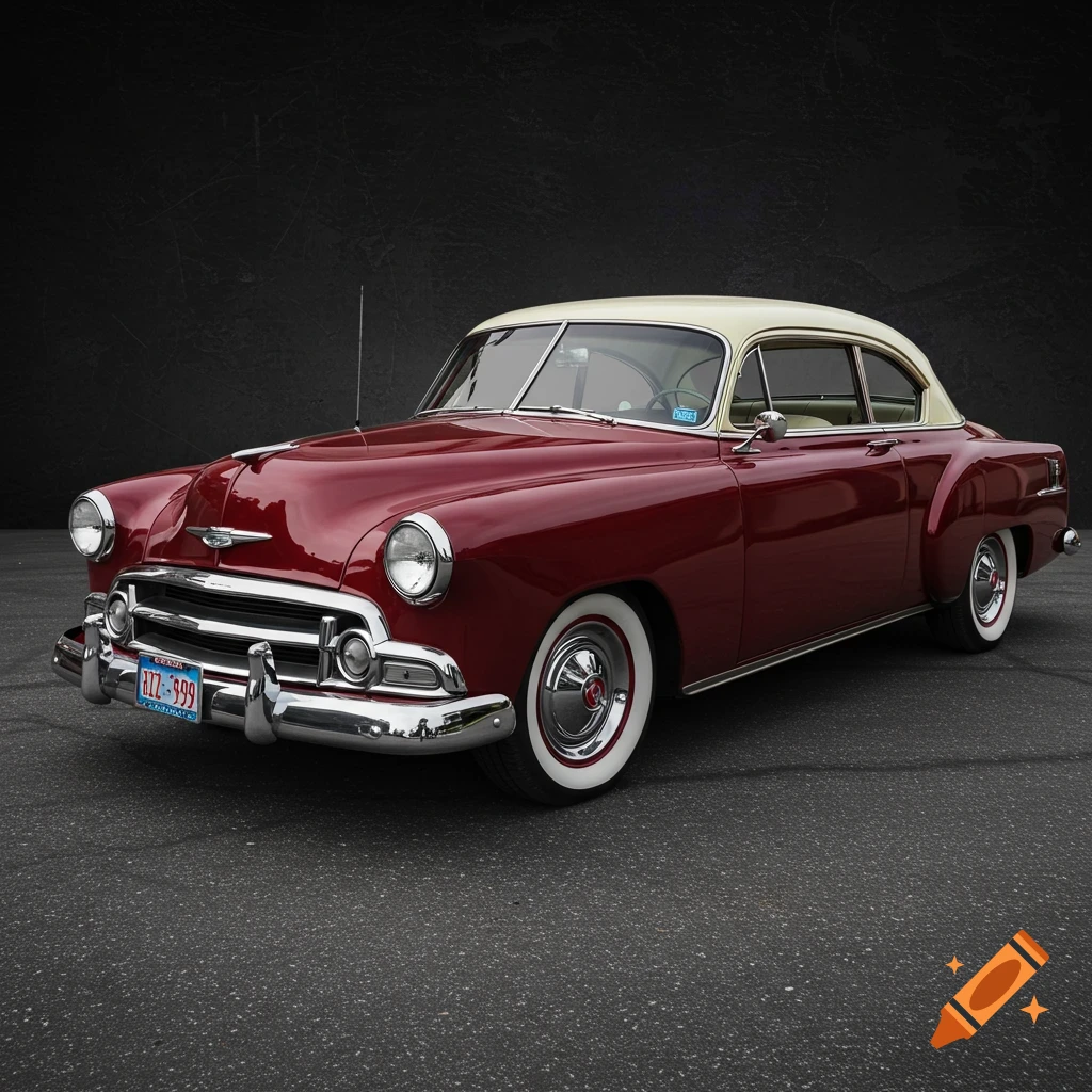 1951 Chevy 2-door hardtop with chrome trim