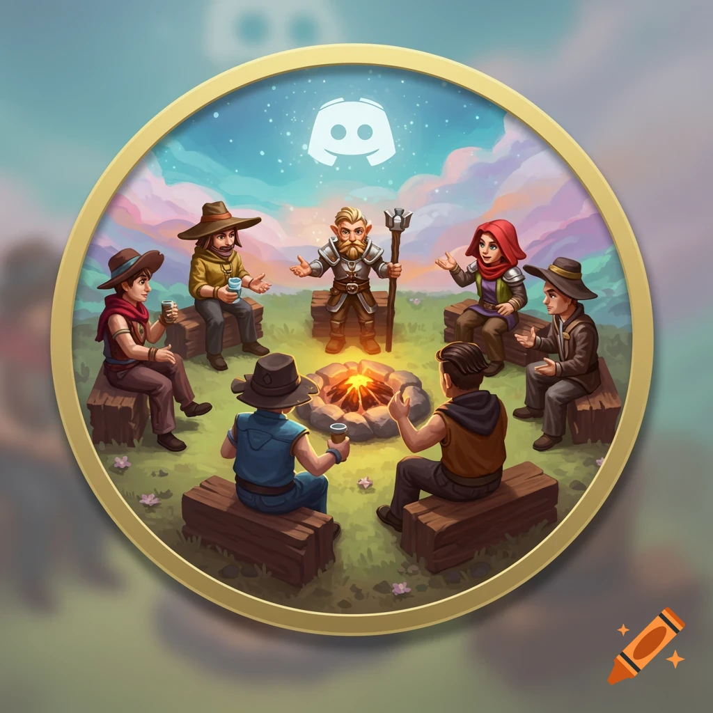 Discord server icon featuring miniature figure painting