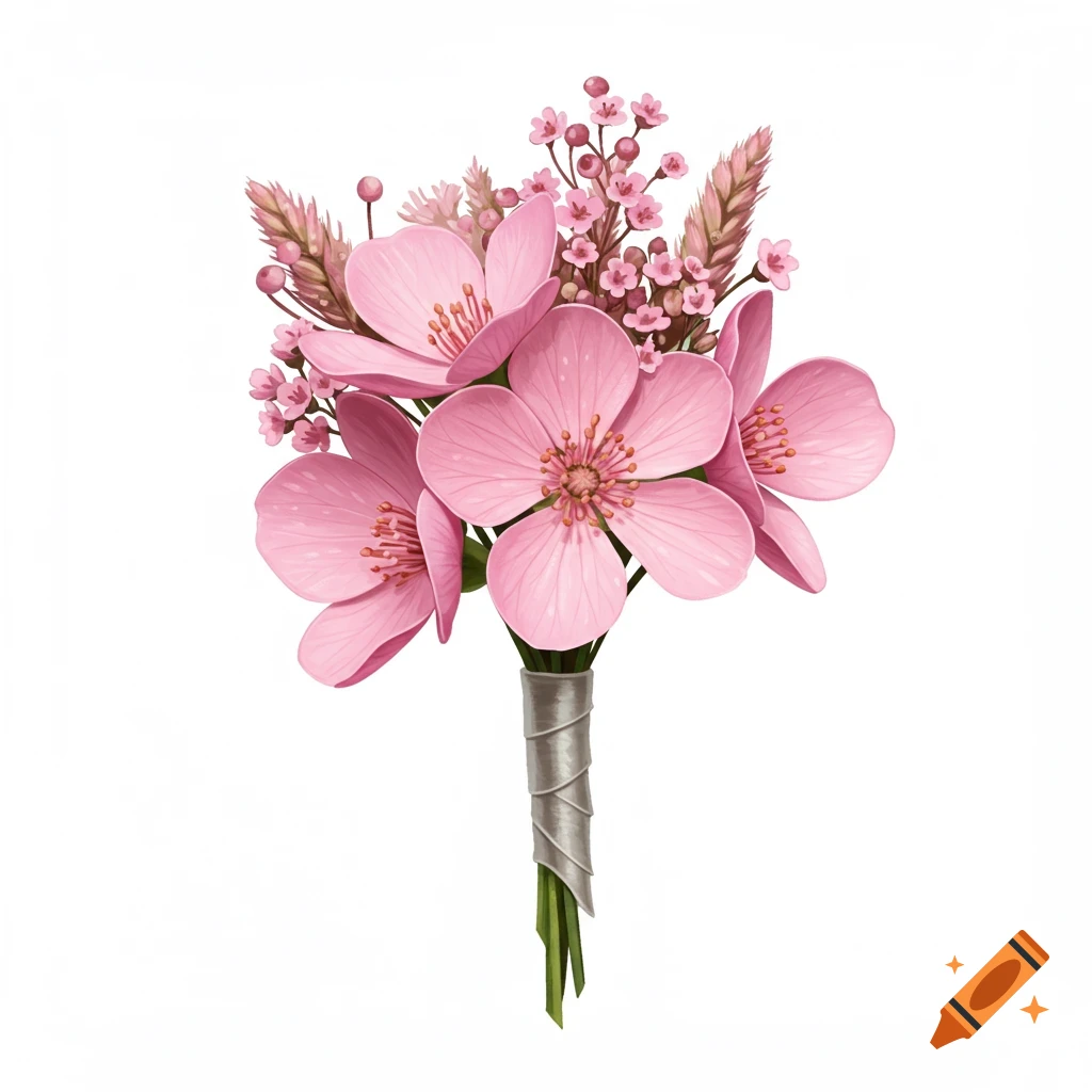 Groom's light pink wildflower boutonnière
