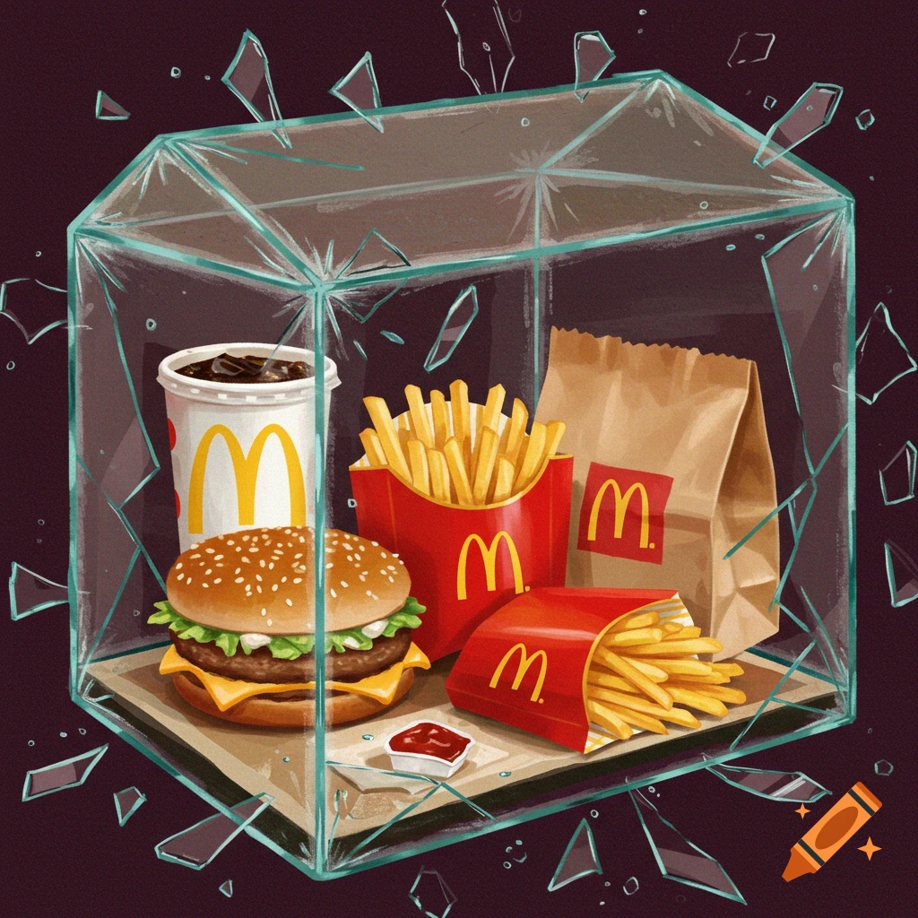 McDonald’s order with broken glass