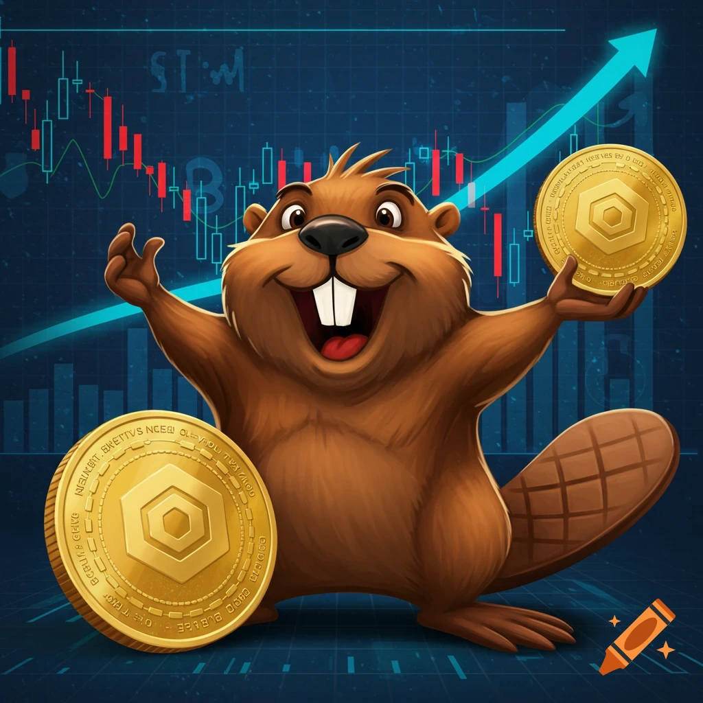 Bucee the beaver promoting a crypto coin