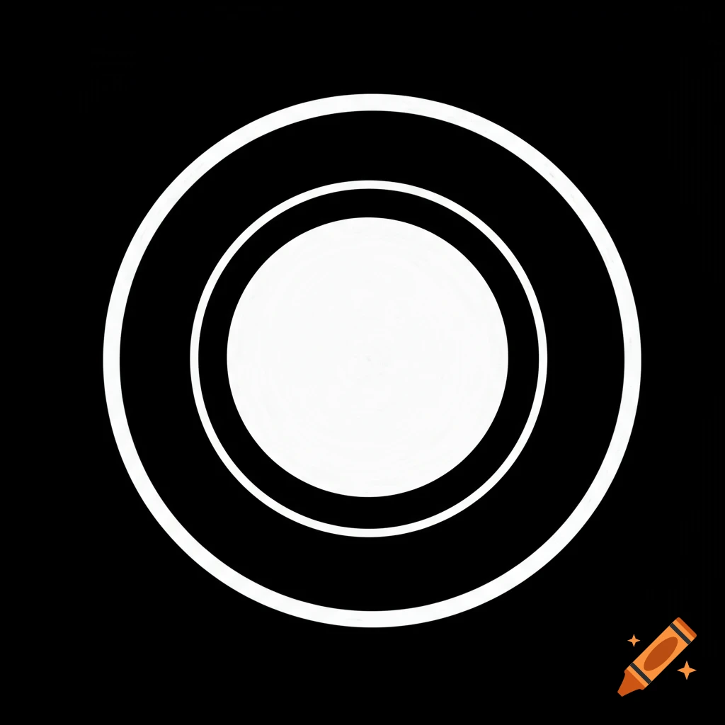 White circles on black background