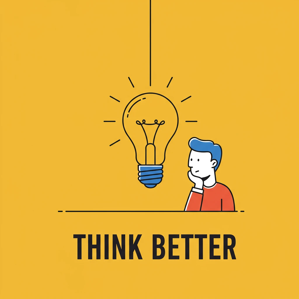 Man with lightbulb and "Think Better" text