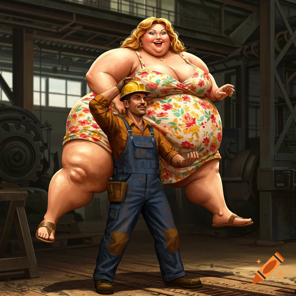 Worker attempting to lift his wife