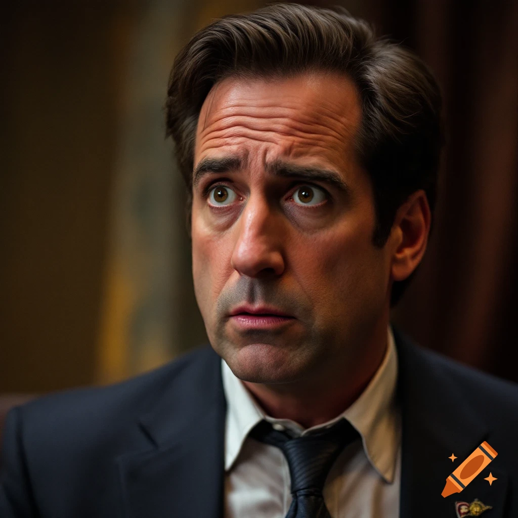 Michael Scott looking disgusted
