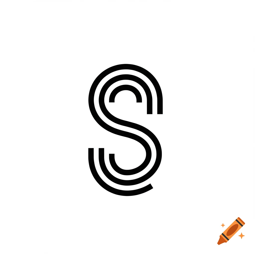 Logo of a stylized black letter S