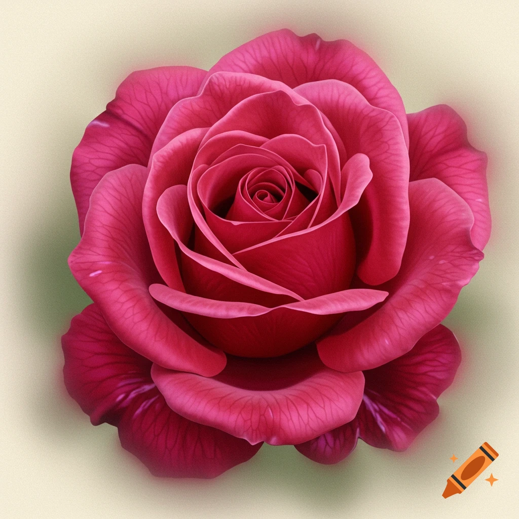 Close-up of a detailed pinkish-red rose.