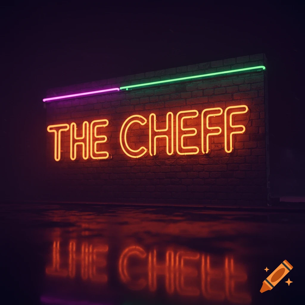 Neon sign for THE CHEF