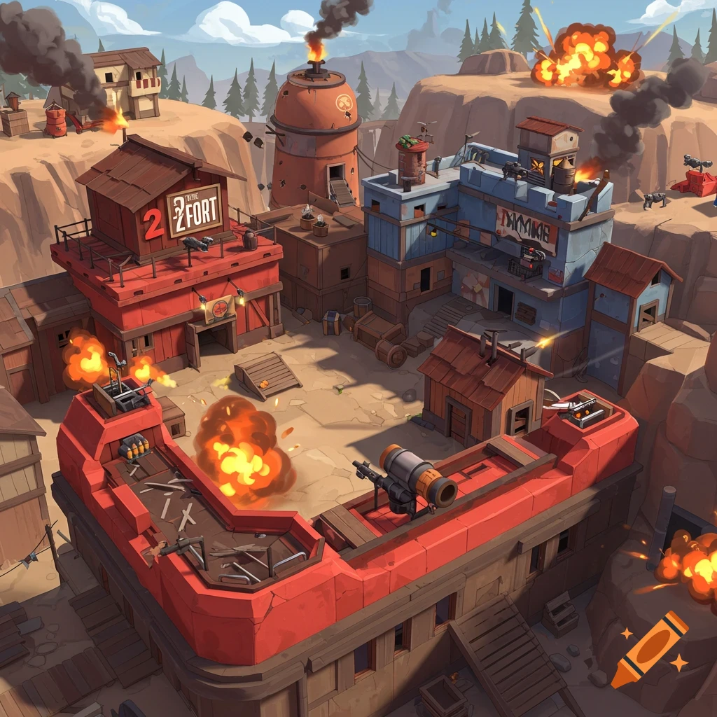 2Fort map from Team Fortress 2