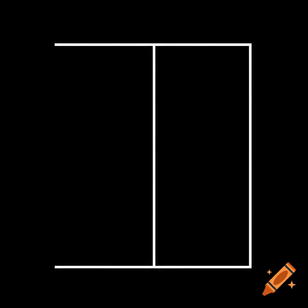 White lines forming geometric shapes on a black background