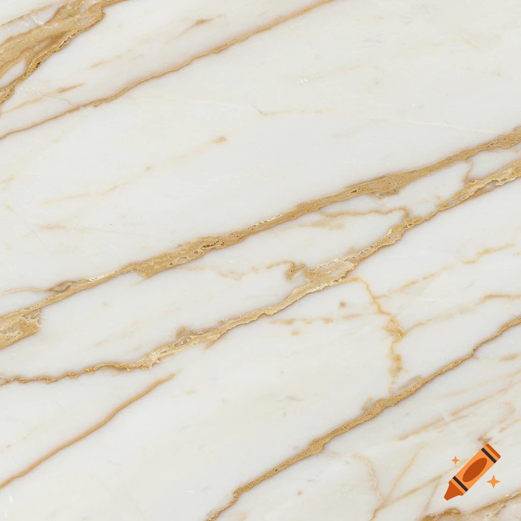 White marble texture with gold veins.