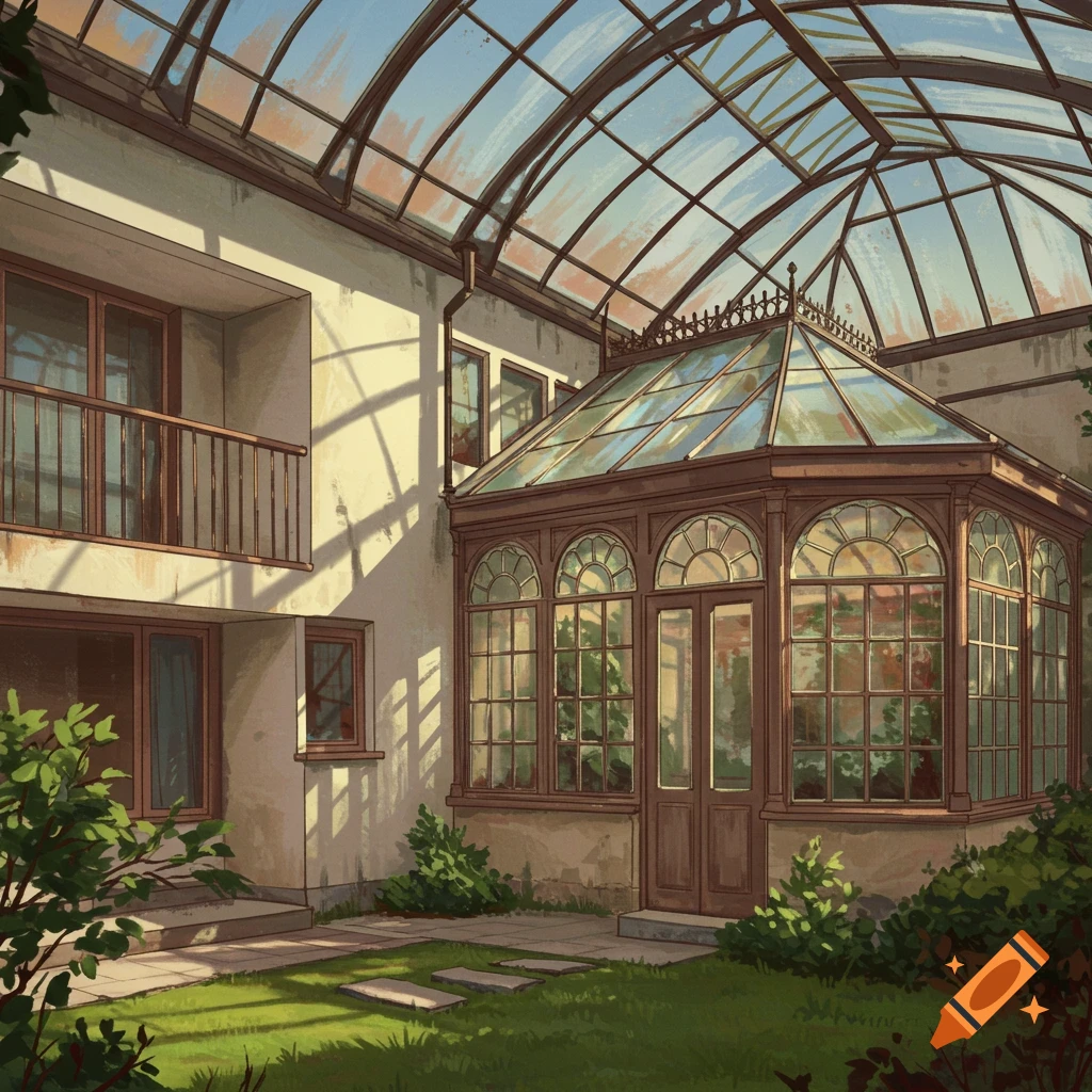 Modern house with historic conservatory
