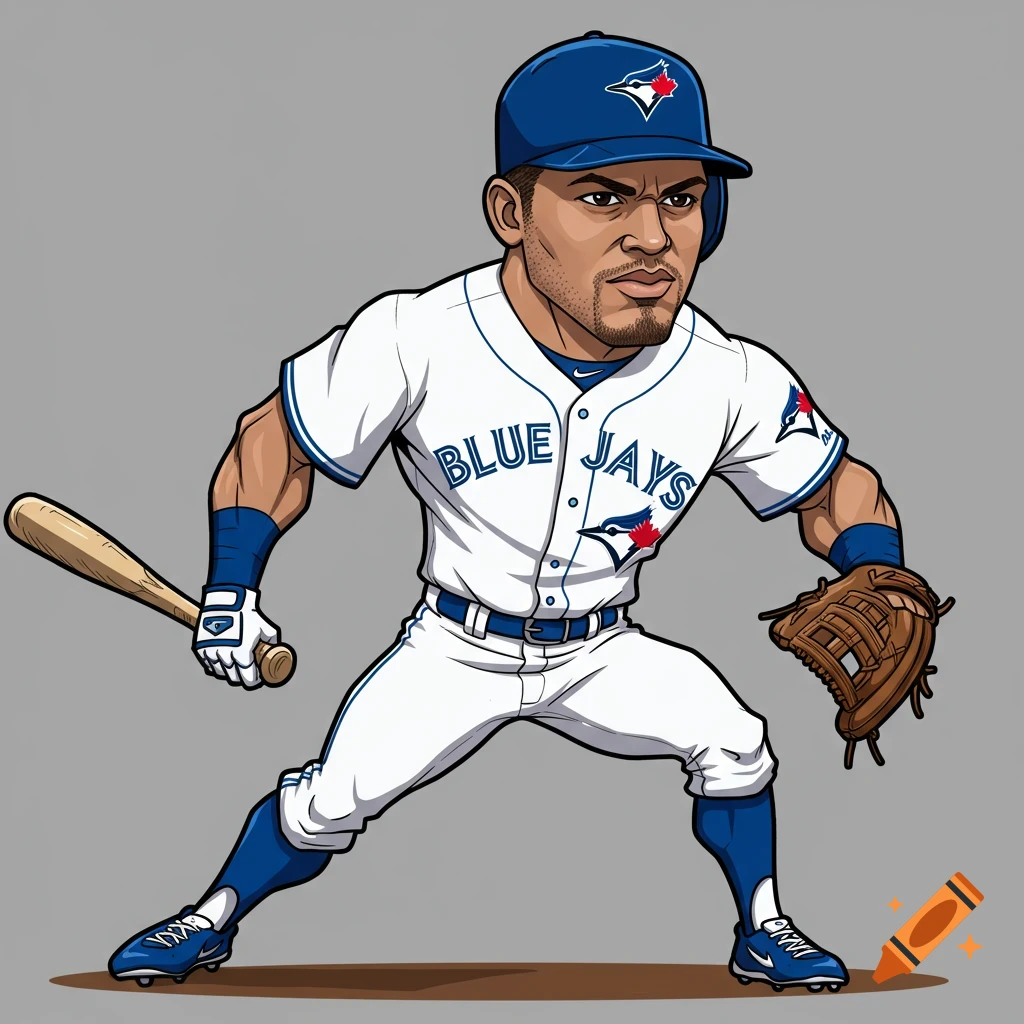 Baseball player clipart for the Blue Jays
