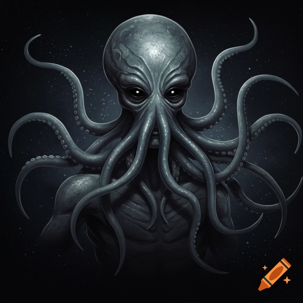 Detailed illustration of an octopus-headed humanoid creature